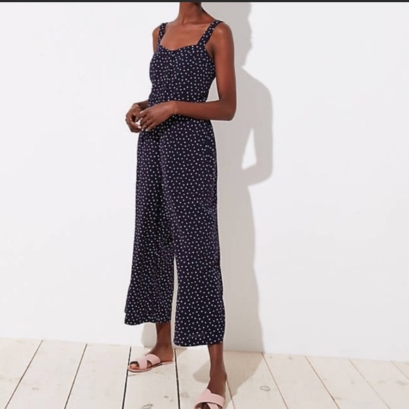polka dot jumpsuit loft